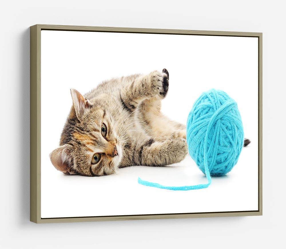 Small funny kitten and clew of thread HD Metal Print - Canvas Art Rocks - 8