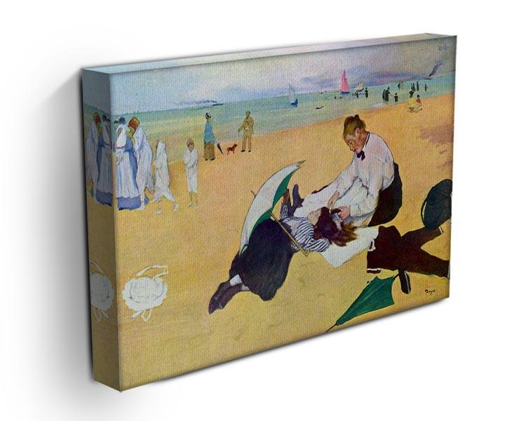 Small girls on the beach by Degas Canvas Print or Poster - Canvas Art Rocks - 3