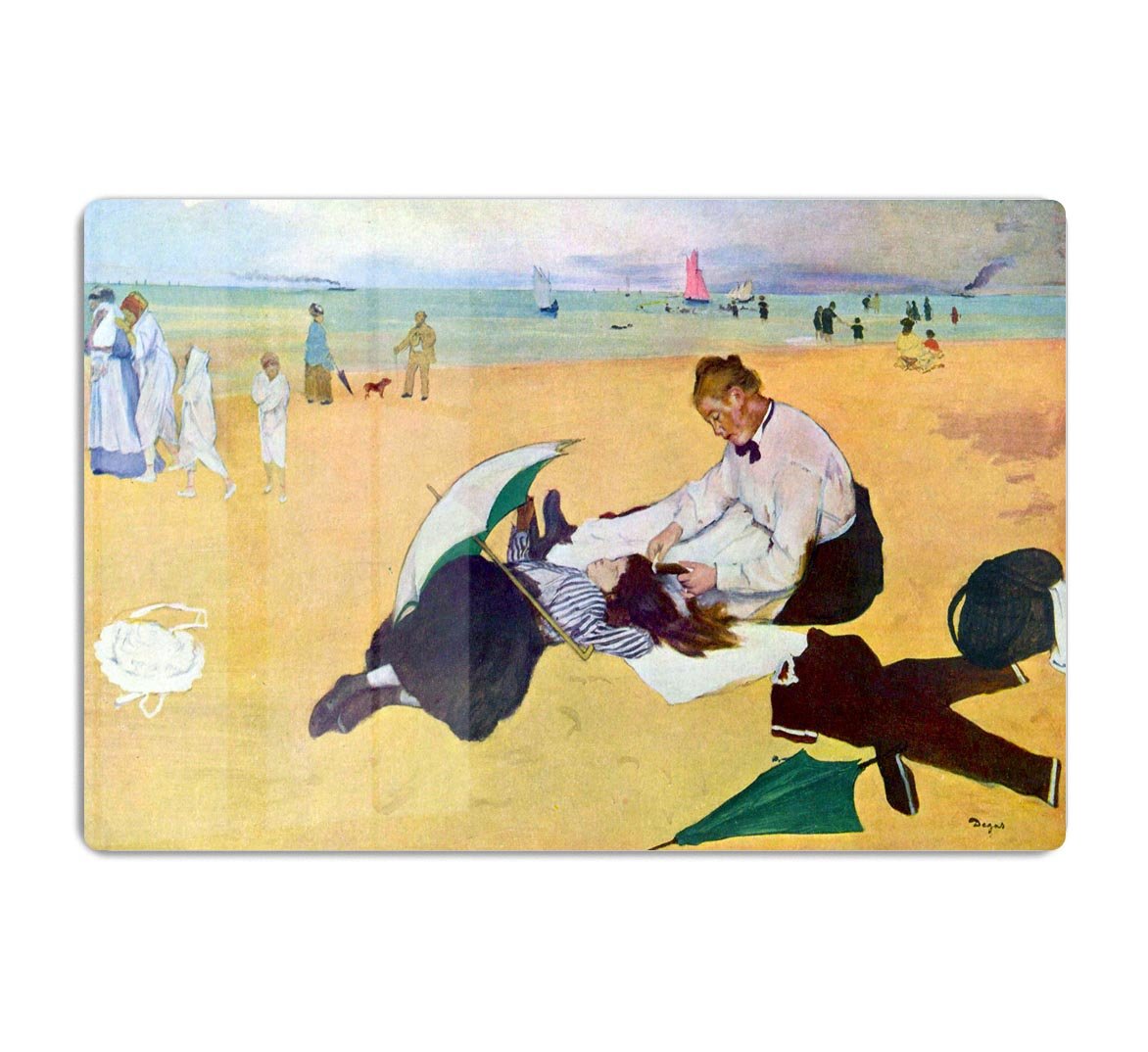 Small girls on the beach by Degas HD Metal Print - Canvas Art Rocks - 1