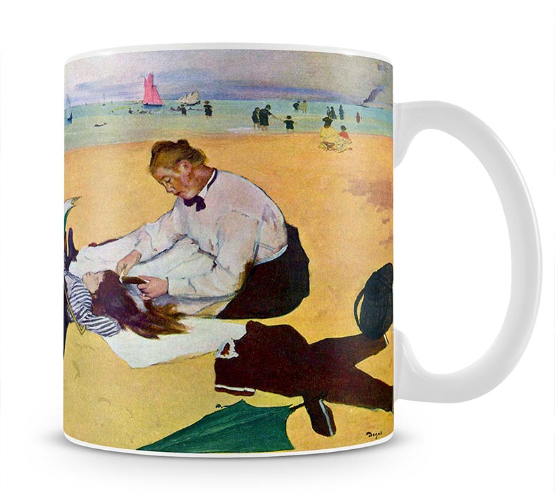 Small girls on the beach by Degas Mug - Canvas Art Rocks - 1