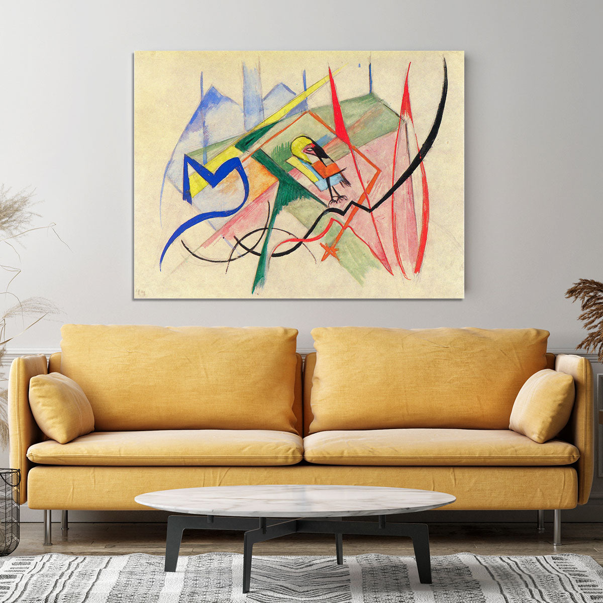 Small mythical creatures by Franz Marc Canvas Print or Poster - Canvas Art Rocks - 4