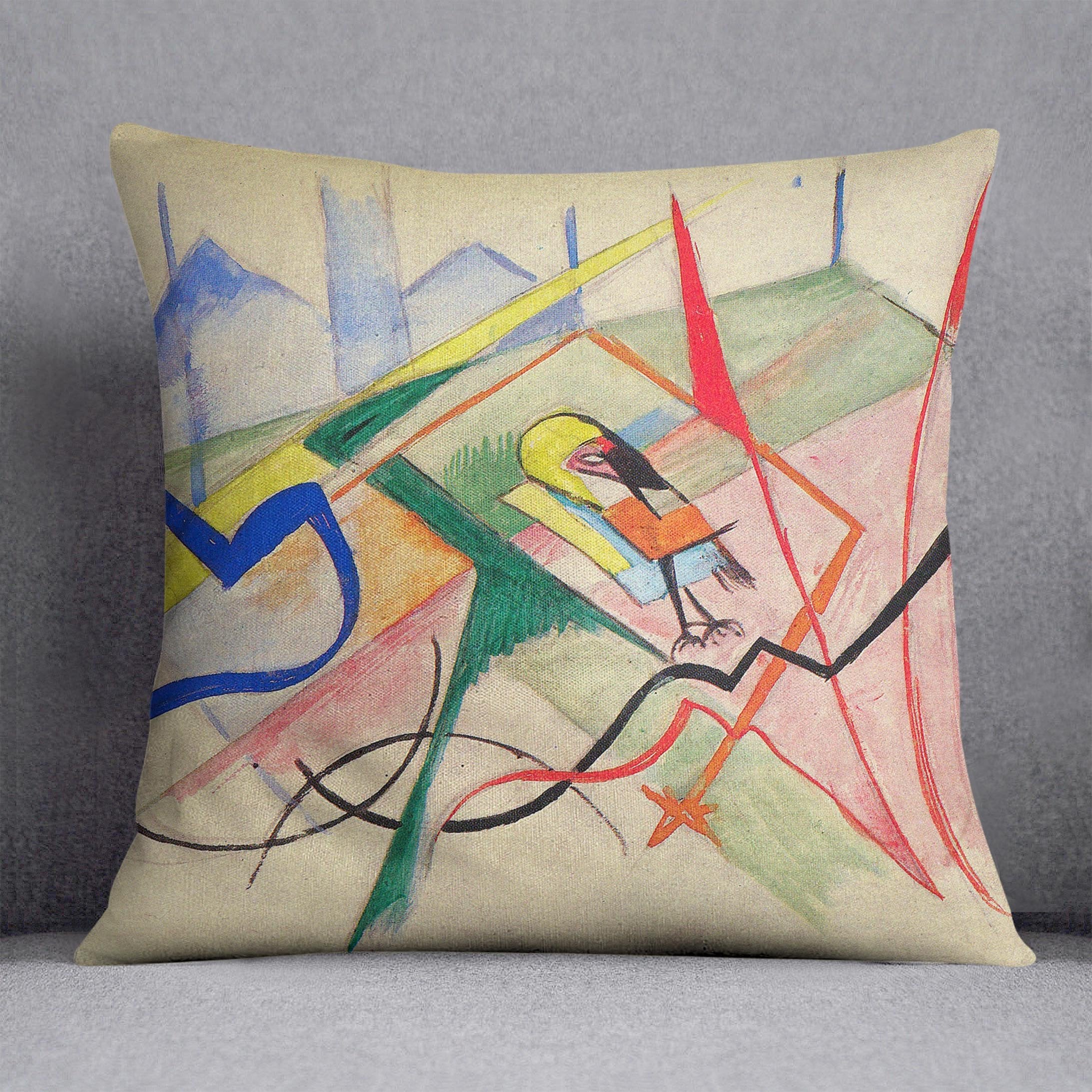 Small mythical creatures by Franz Marc Throw Pillow