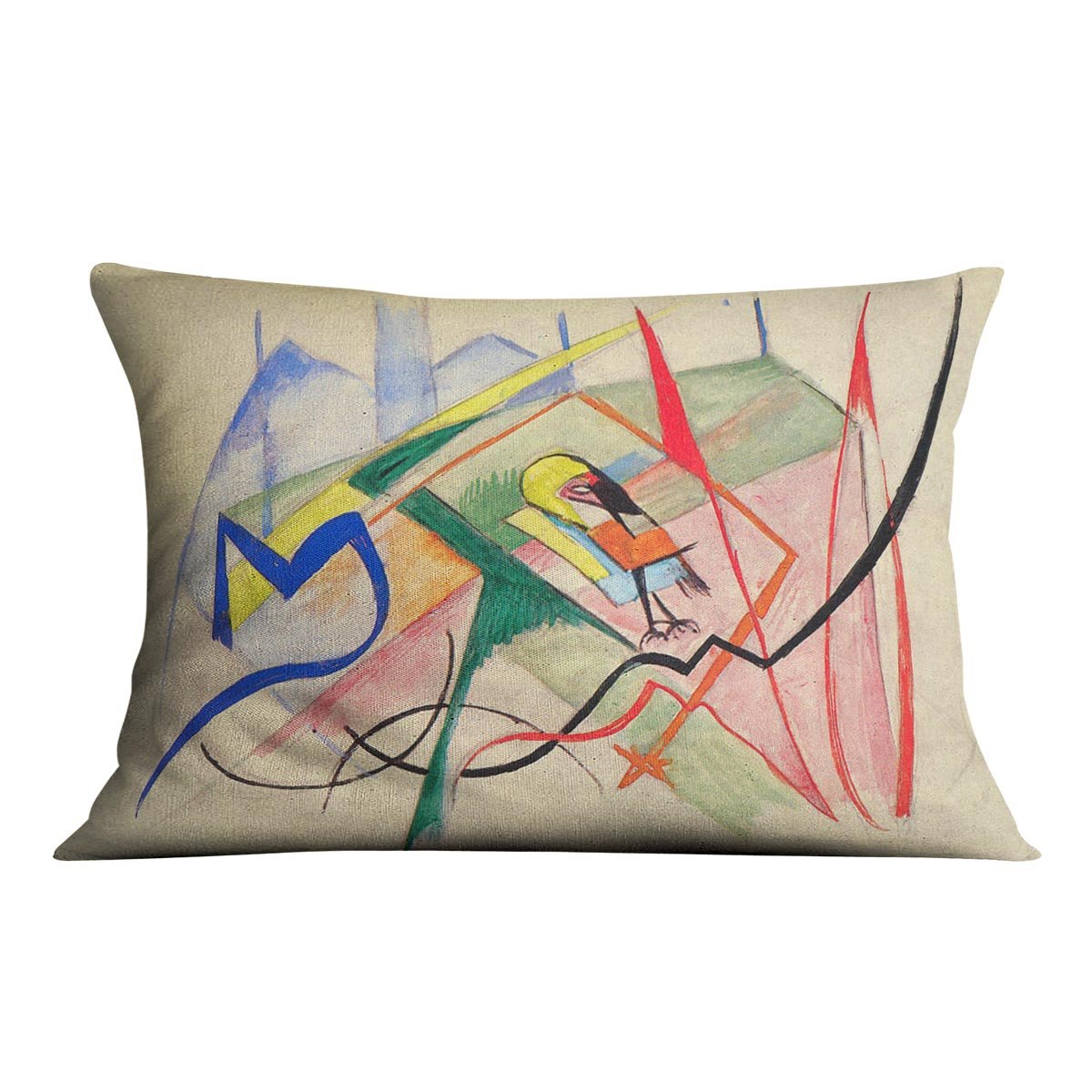 Small mythical creatures by Franz Marc Throw Pillow