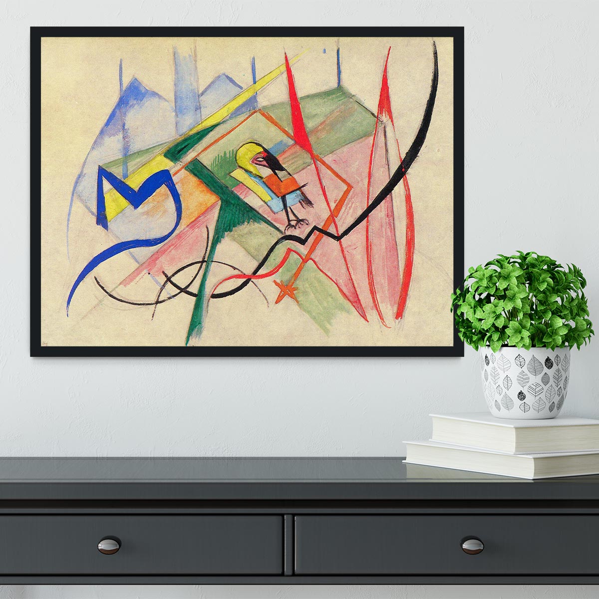 Small mythical creatures by Franz Marc Framed Print - Canvas Art Rocks - 2