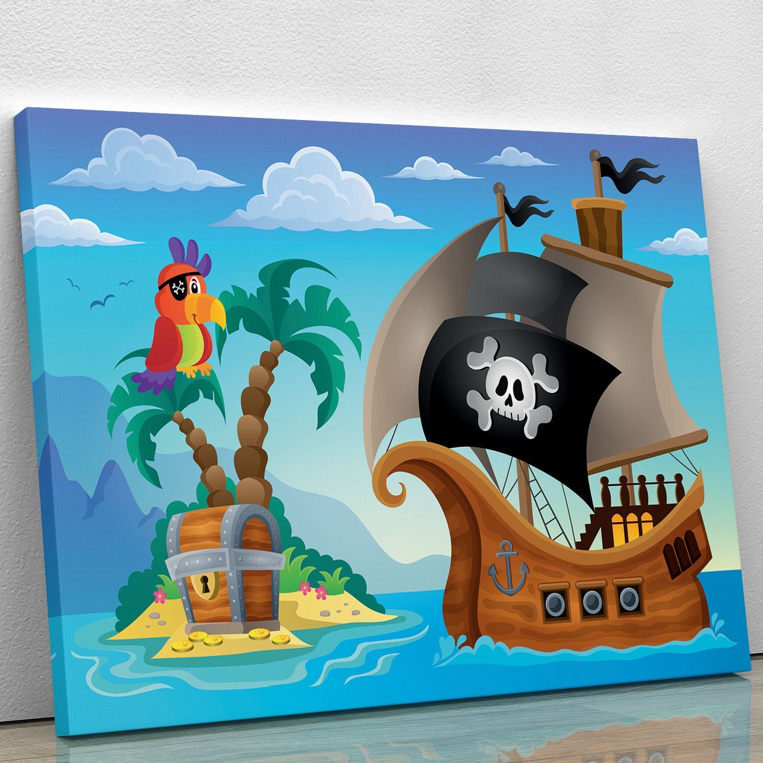 Small pirate island theme 2 Canvas Print or Poster