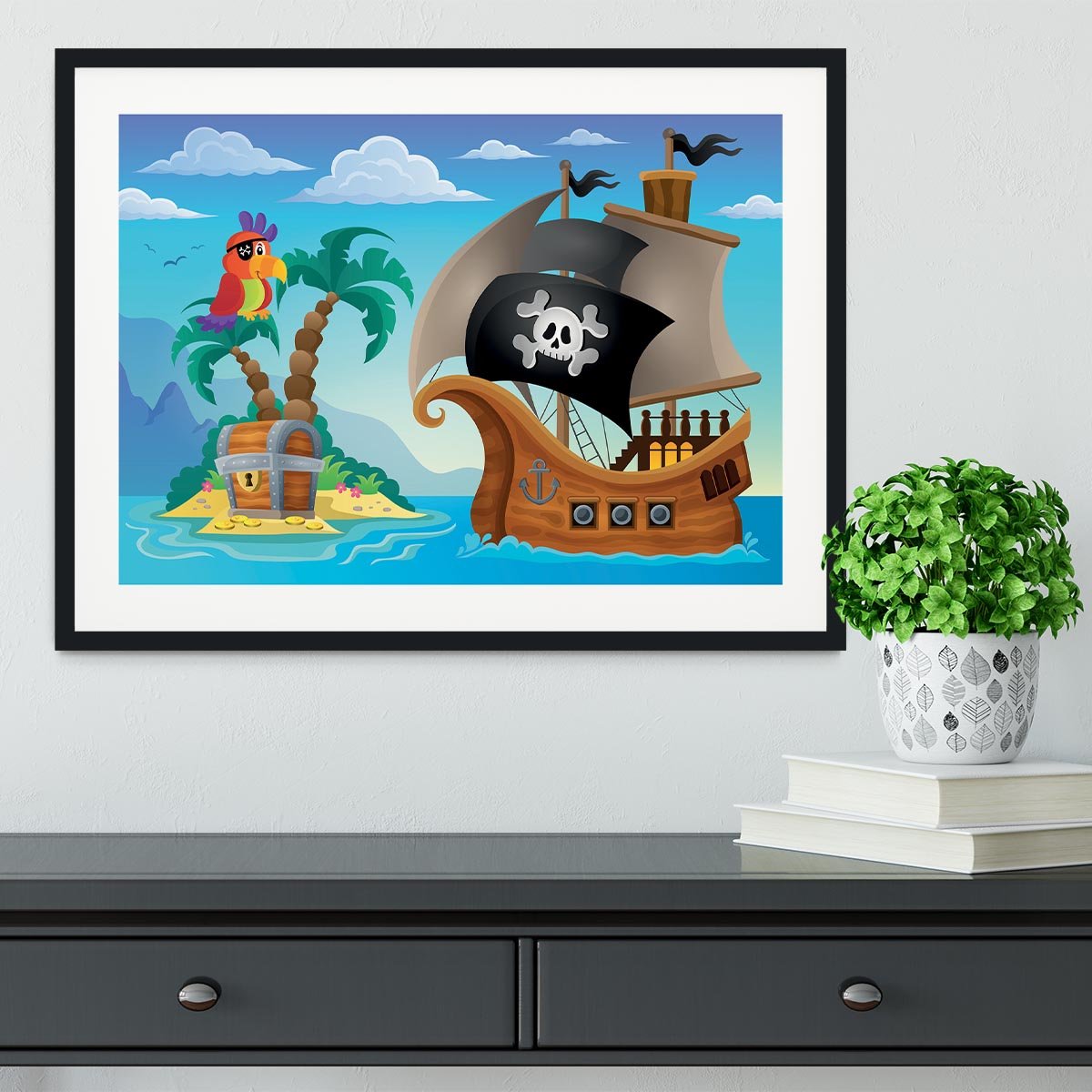 Small pirate island theme 2 Framed Print - Canvas Art Rocks - 1