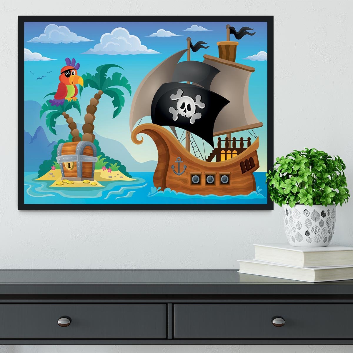 Small pirate island theme 2 Framed Print - Canvas Art Rocks - 2