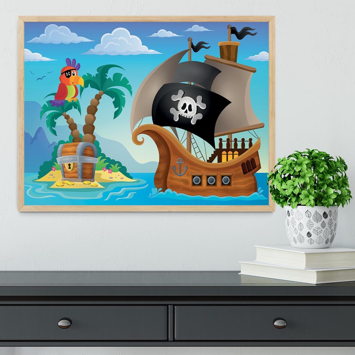 Small pirate island theme 2 Framed Print - Canvas Art Rocks - 4