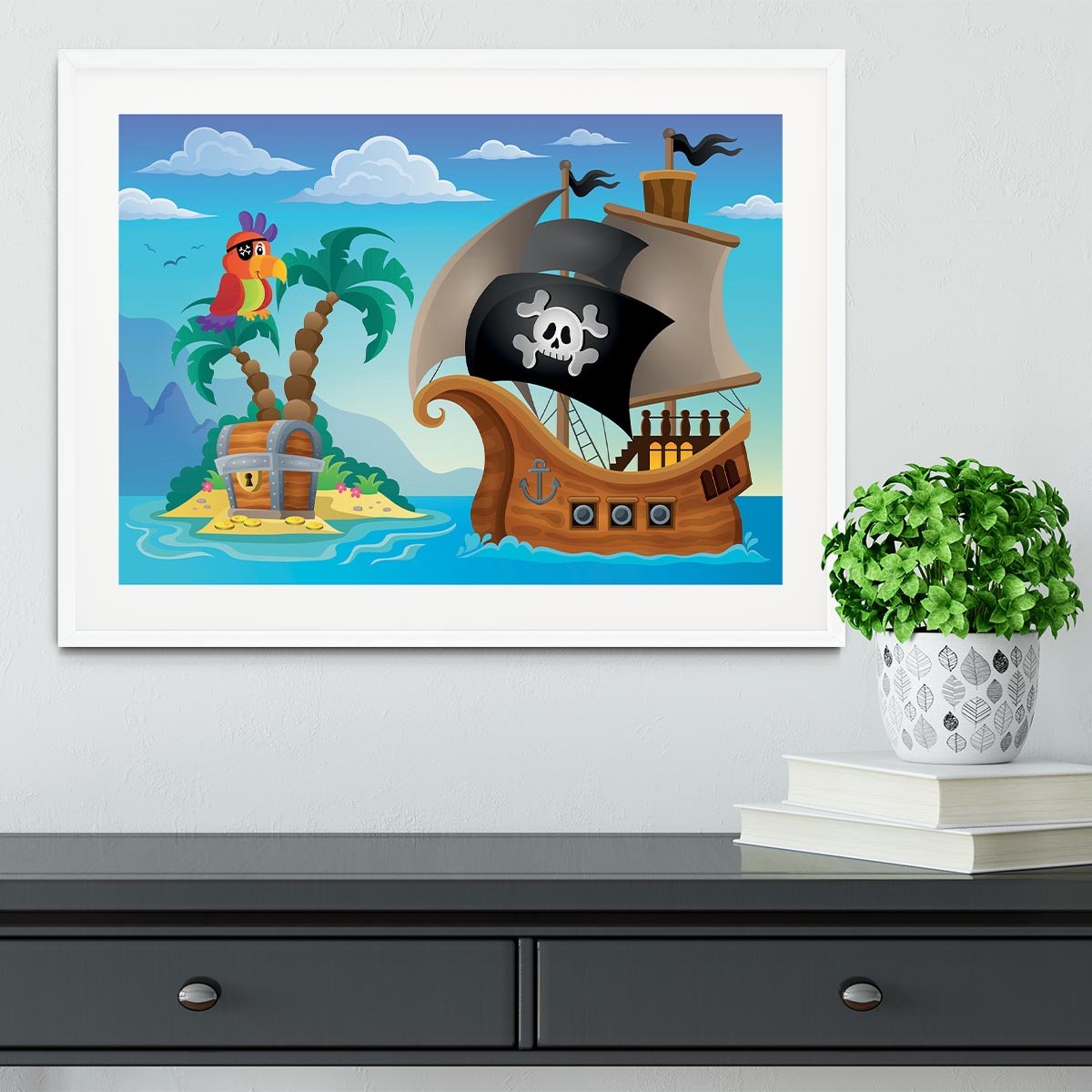 Small pirate island theme 2 Framed Print - Canvas Art Rocks - 5