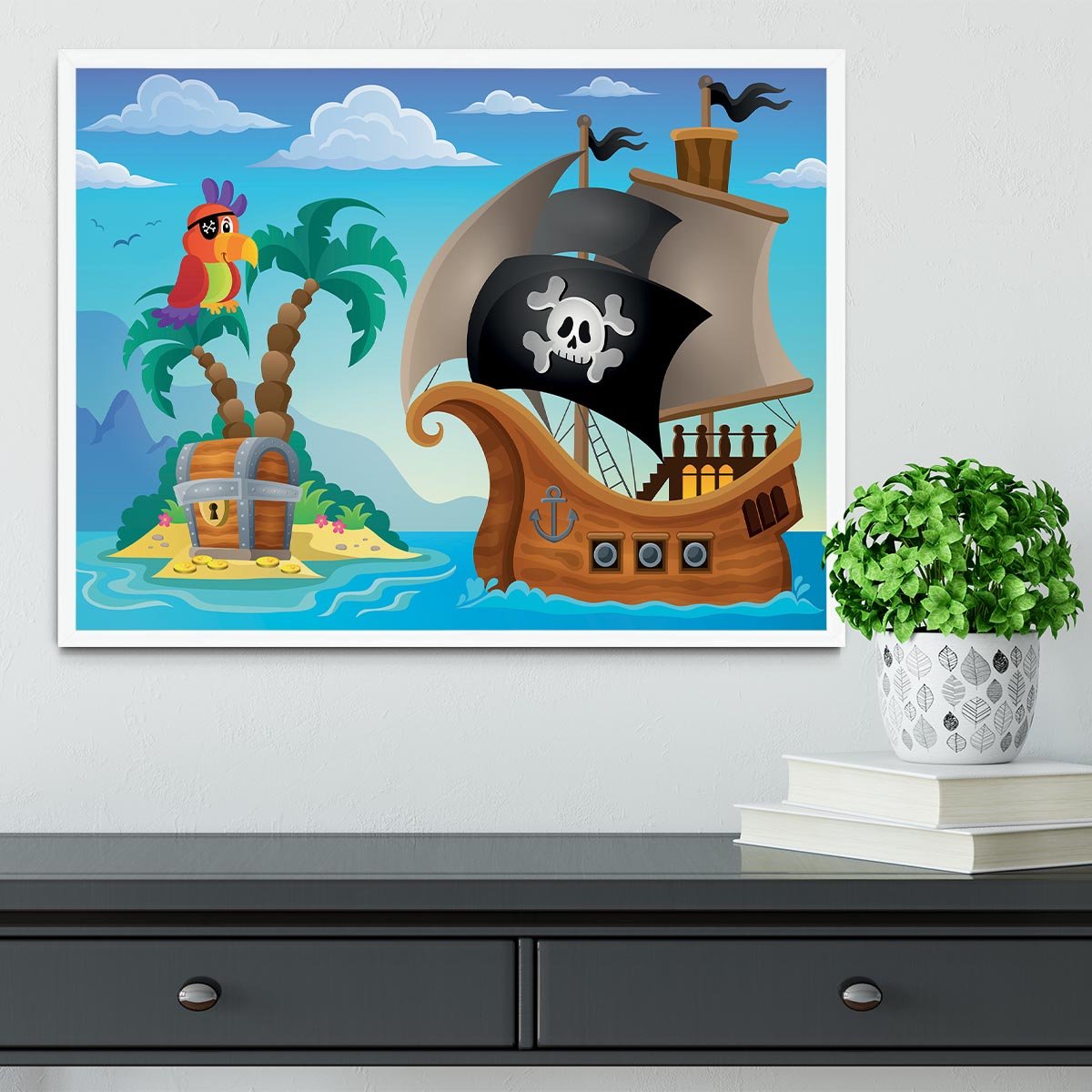 Small pirate island theme 2 Framed Print - Canvas Art Rocks -6