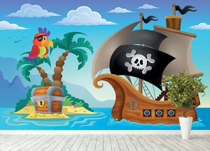 Small pirate island theme 2 Wall Mural Wallpaper - Canvas Art Rocks - 4