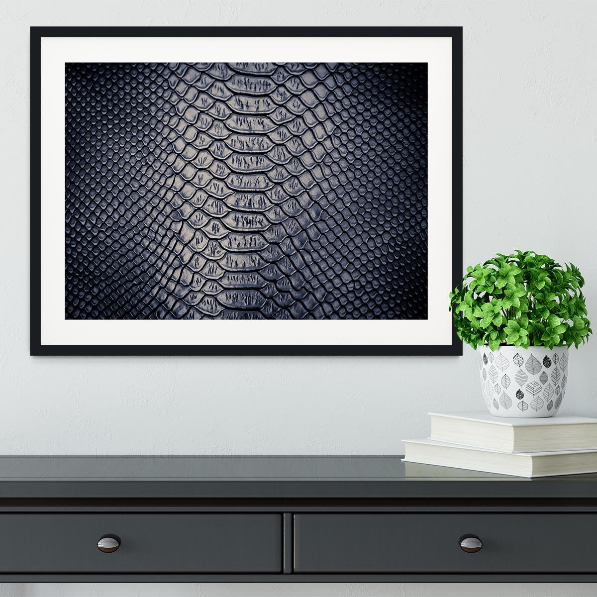 Snake skin texture Framed Print - Canvas Art Rocks - 1