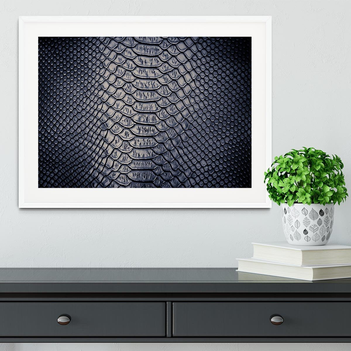 Snake skin texture Framed Print - Canvas Art Rocks - 5