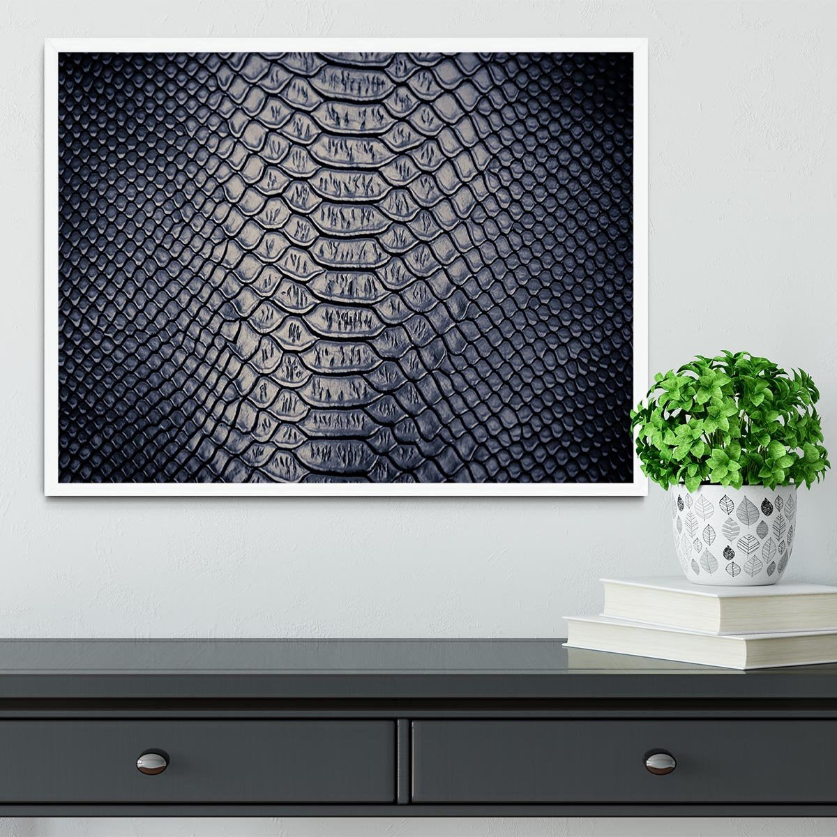Snake skin texture Framed Print - Canvas Art Rocks -6