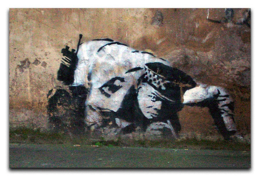 Banksy Snorting Policeman Print - Canvas Art Rocks - 1