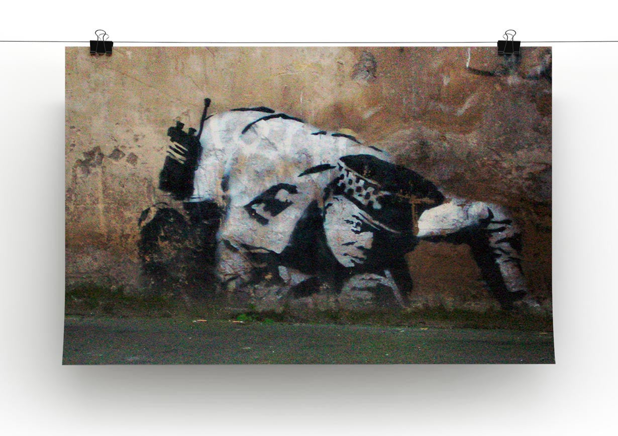 Banksy Snorting Policeman Print - Canvas Art Rocks - 2