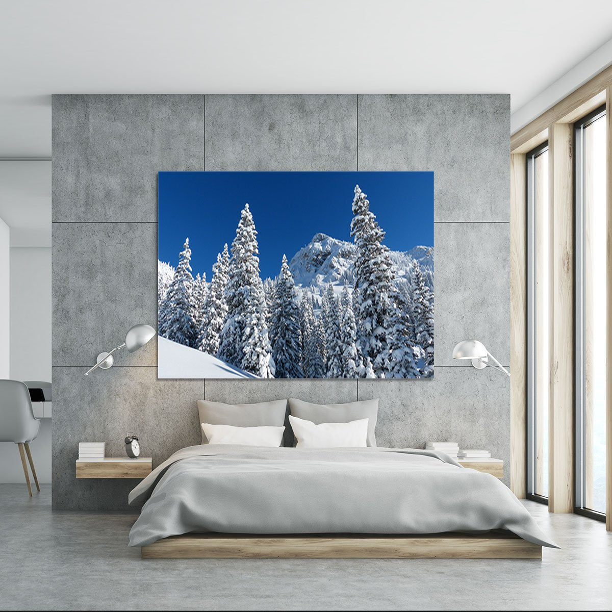 Snow Covered Trees Canvas Print or Poster