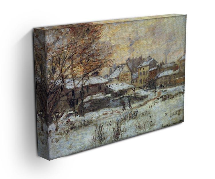 Snow at sunset Argenteuil in the snow by Monet Canvas Print & Poster - Canvas Art Rocks - 3