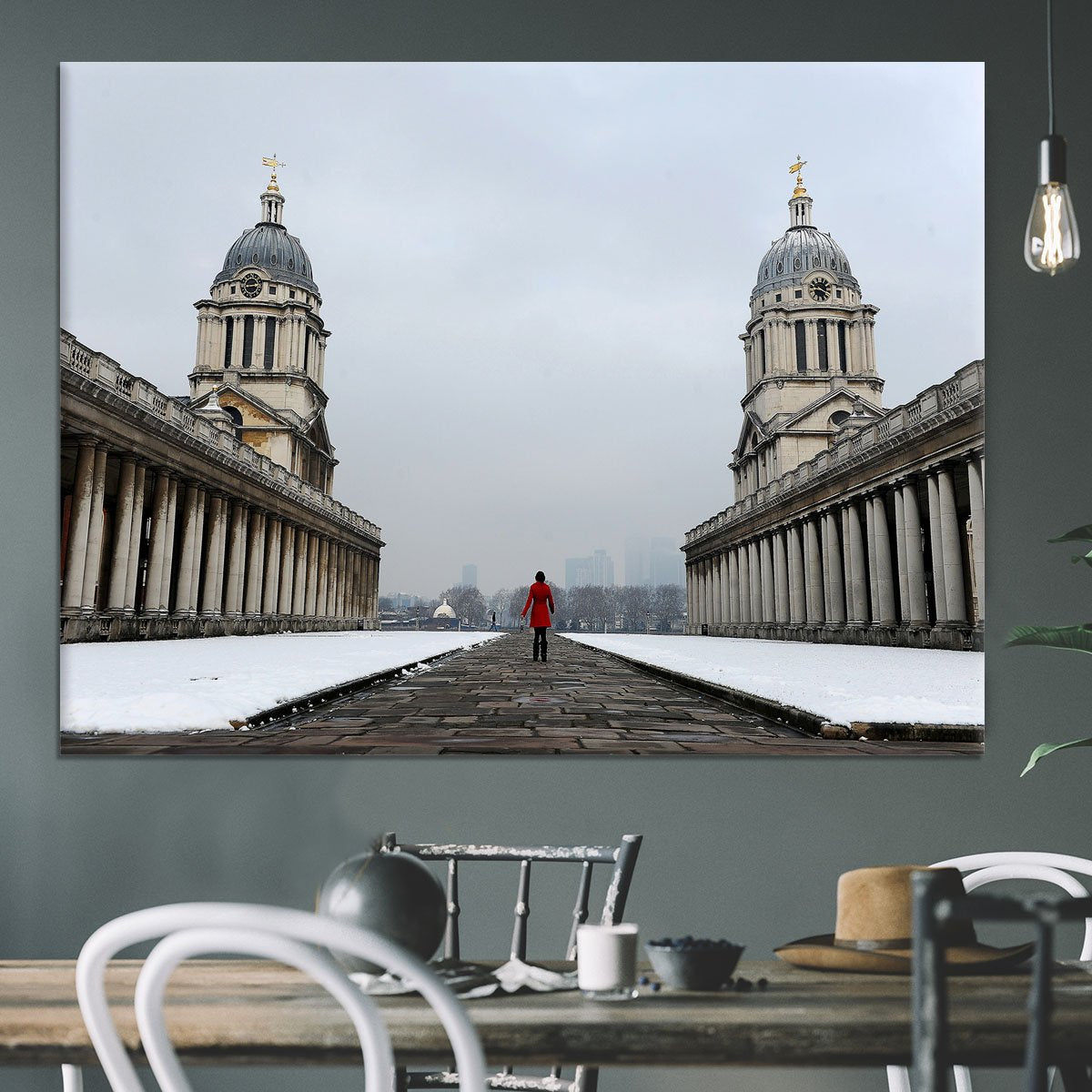 Snow in Greenwich Canvas Print or Poster
