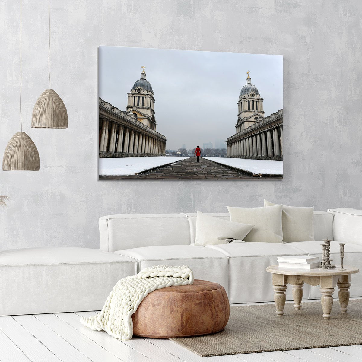 Snow in Greenwich Canvas Print or Poster