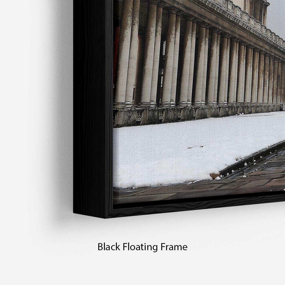 Snow in Greenwich Floating Frame Canvas - Canvas Art Rocks - 2