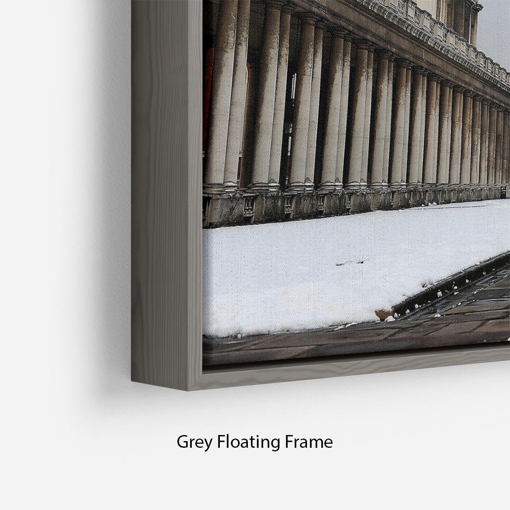 Snow in Greenwich Floating Frame Canvas - Canvas Art Rocks - 4