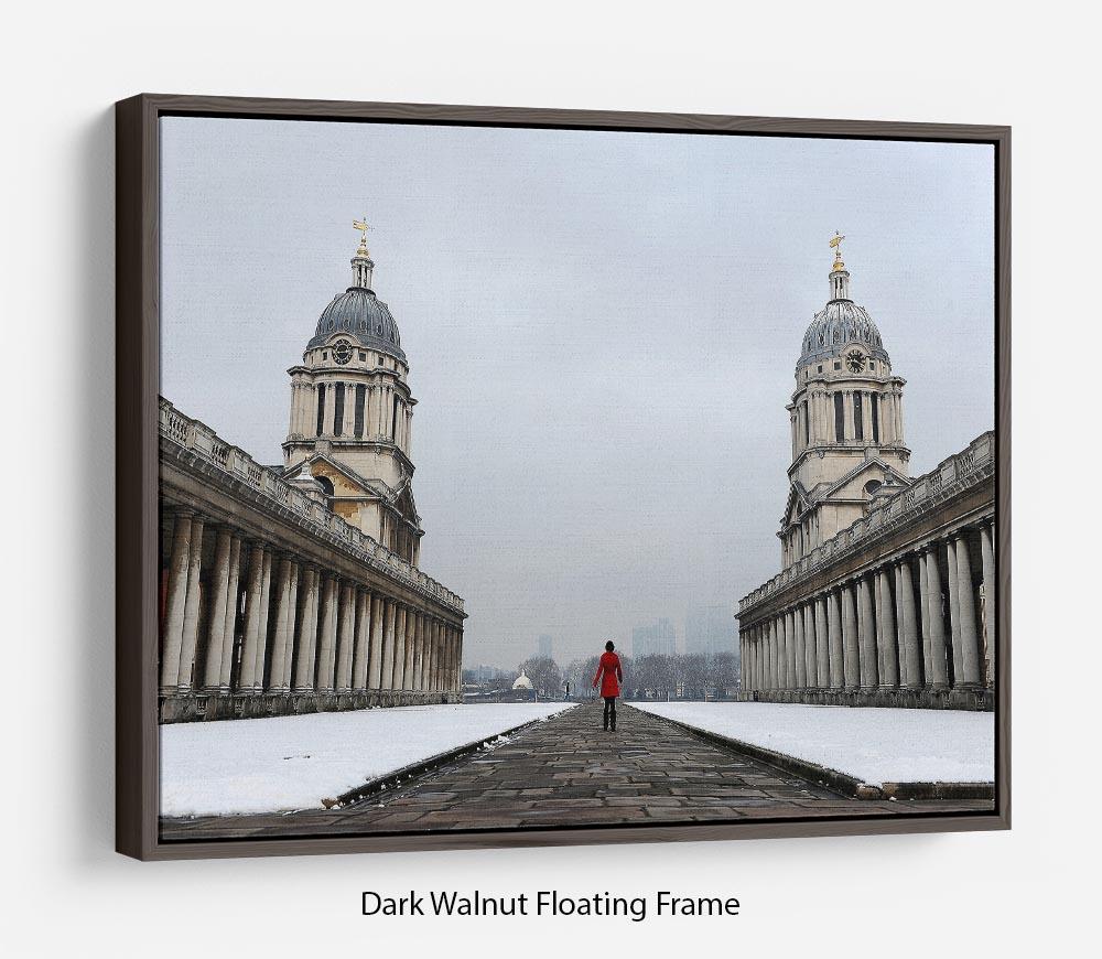 Snow in Greenwich Floating Frame Canvas - Canvas Art Rocks - 5