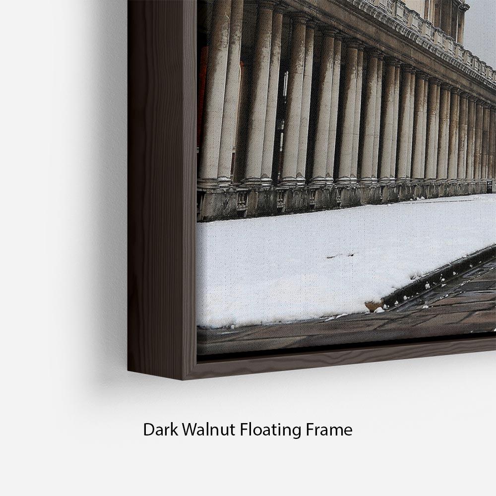 Snow in Greenwich Floating Frame Canvas - Canvas Art Rocks - 6