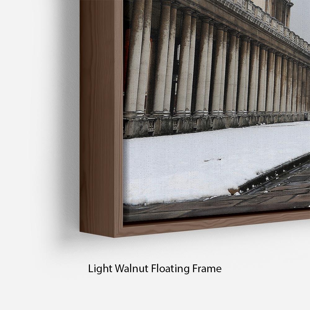 Snow in Greenwich Floating Frame Canvas - Canvas Art Rocks - 8