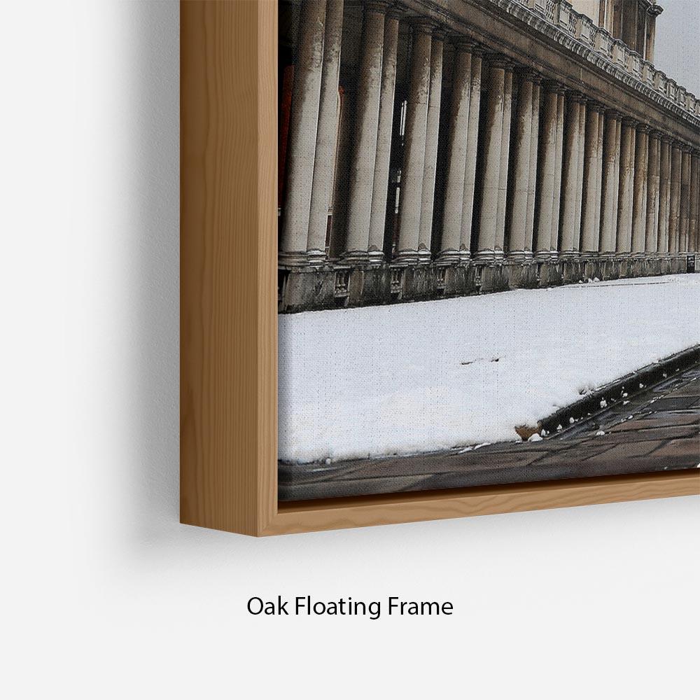Snow in Greenwich Floating Frame Canvas - Canvas Art Rocks - 10