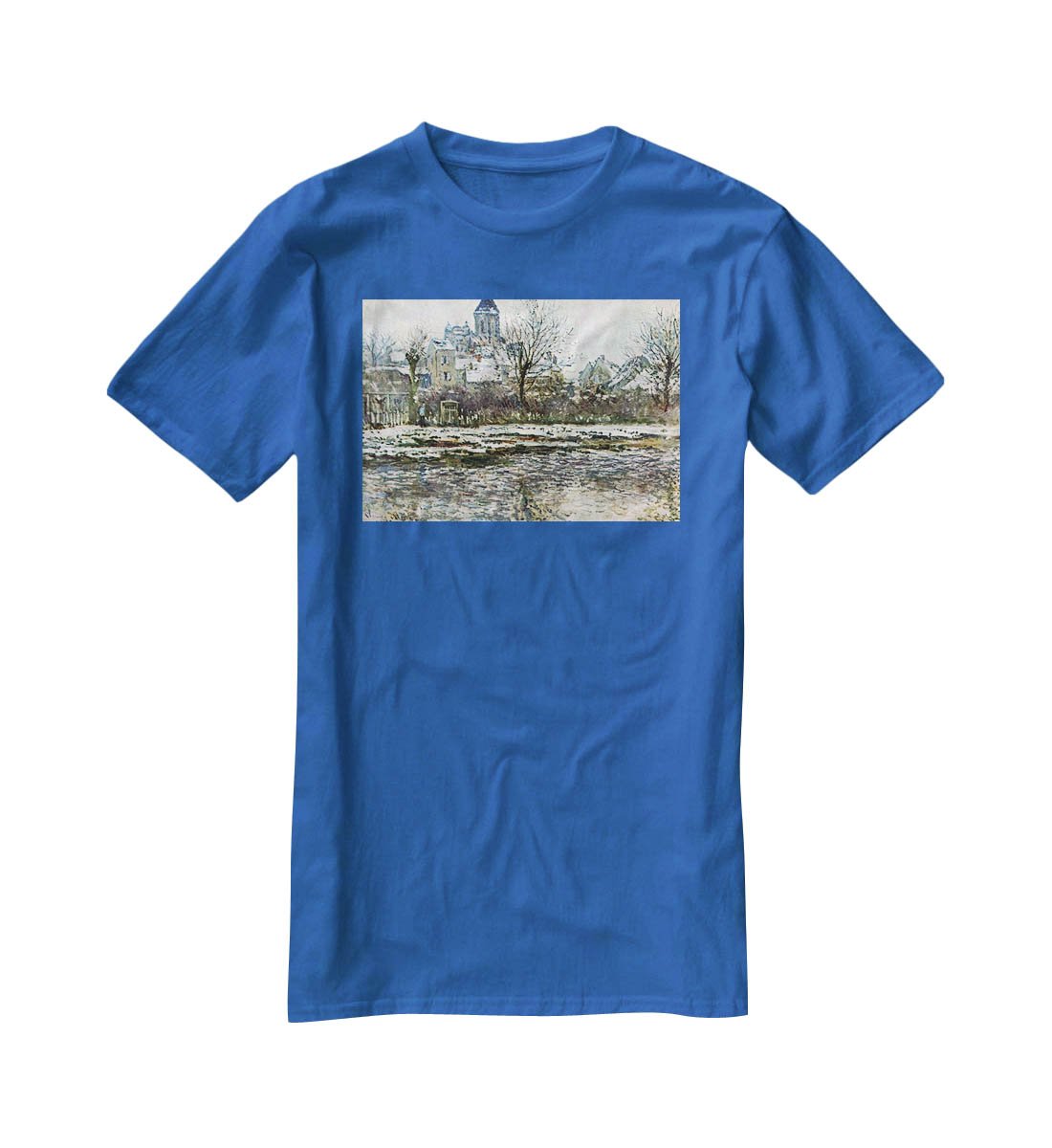Snow in Vetheuil by Monet T-Shirt - Canvas Art Rocks - 2