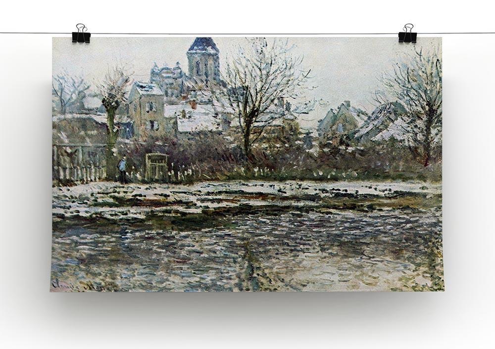 Snow in Vetheuil by Monet Canvas Print & Poster - Canvas Art Rocks - 2