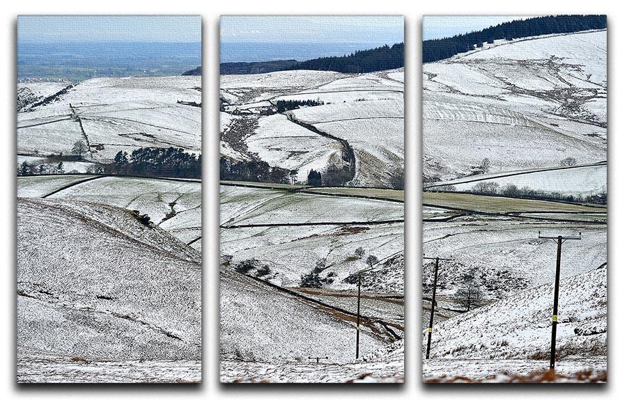 Snow in the Peak District 3 Split Panel Canvas Print - Canvas Art Rocks - 1