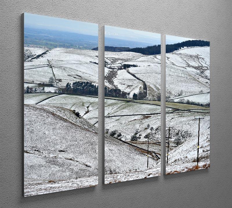 Snow in the Peak District 3 Split Panel Canvas Print - Canvas Art Rocks - 2