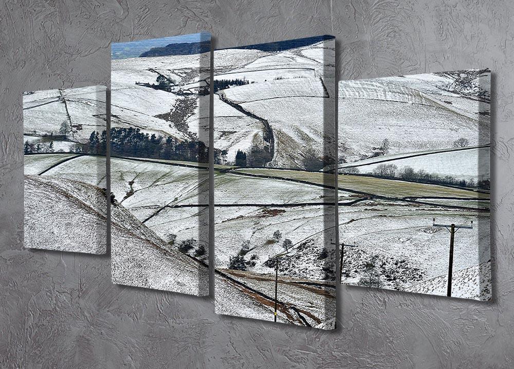 Snow in the Peak District 4 Split Panel Canvas - Canvas Art Rocks - 2