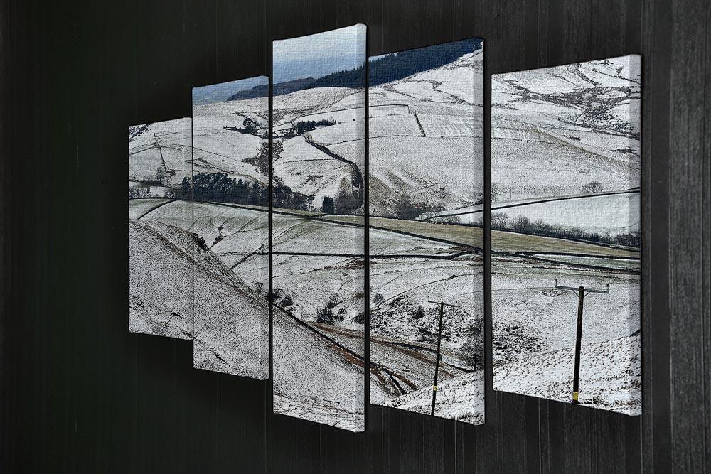 Snow in the Peak District 5 Split Panel Canvas - Canvas Art Rocks - 2