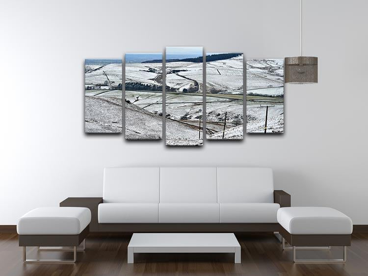 Snow in the Peak District 5 Split Panel Canvas - Canvas Art Rocks - 3