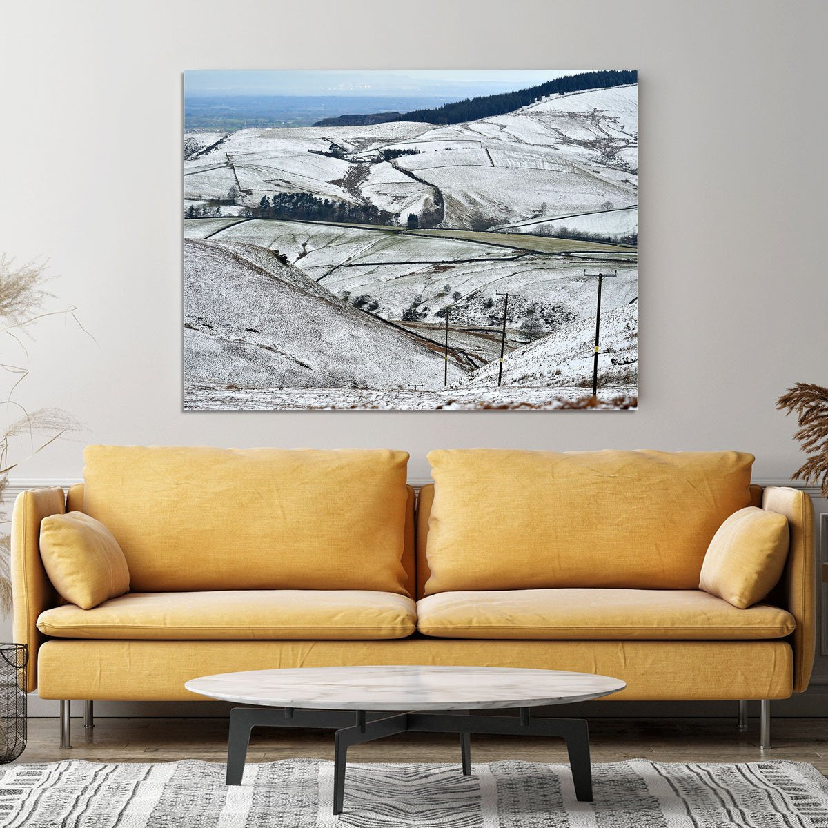 Snow in the Peak District Canvas Print or Poster