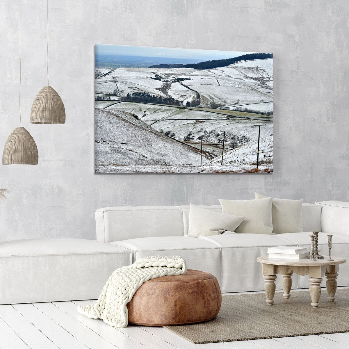 Snow in the Peak District Canvas Print or Poster