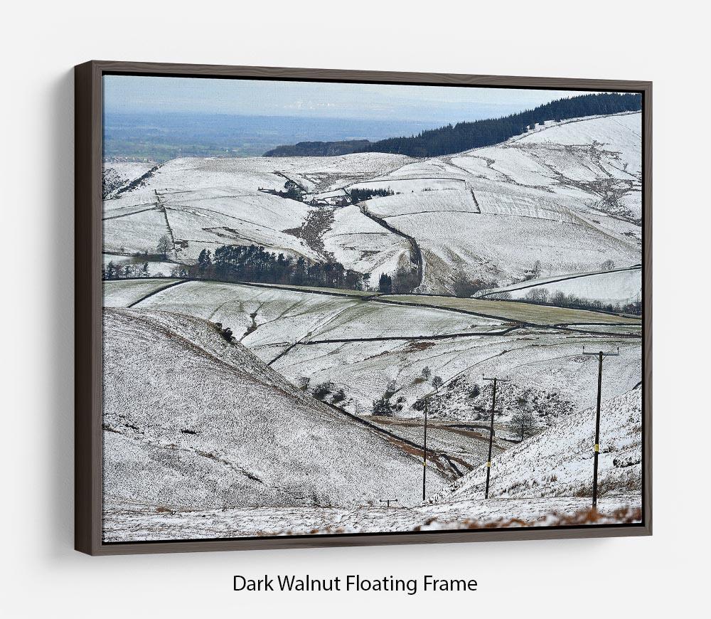 Snow in the Peak District Floating Frame Canvas - Canvas Art Rocks - 5