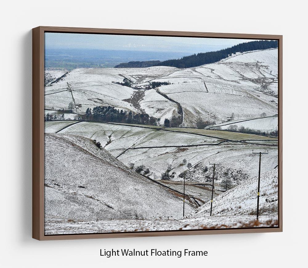 Snow in the Peak District Floating Frame Canvas - Canvas Art Rocks 7