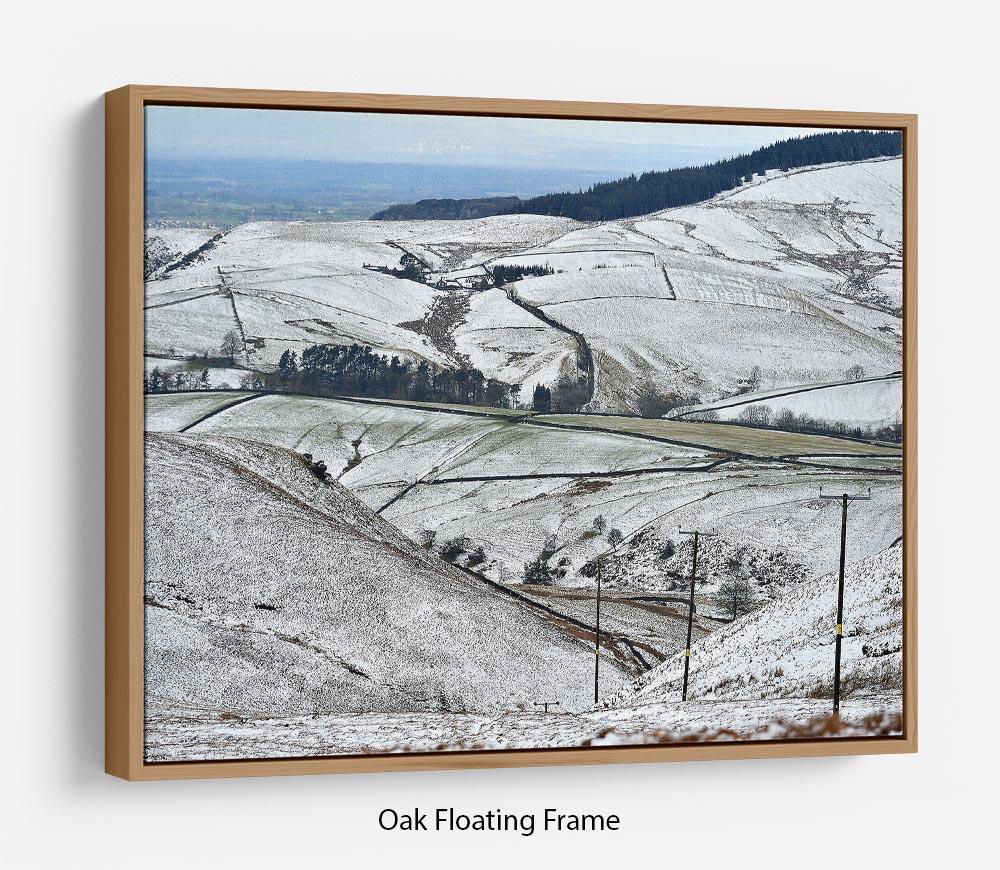 Snow in the Peak District Floating Frame Canvas - Canvas Art Rocks - 9