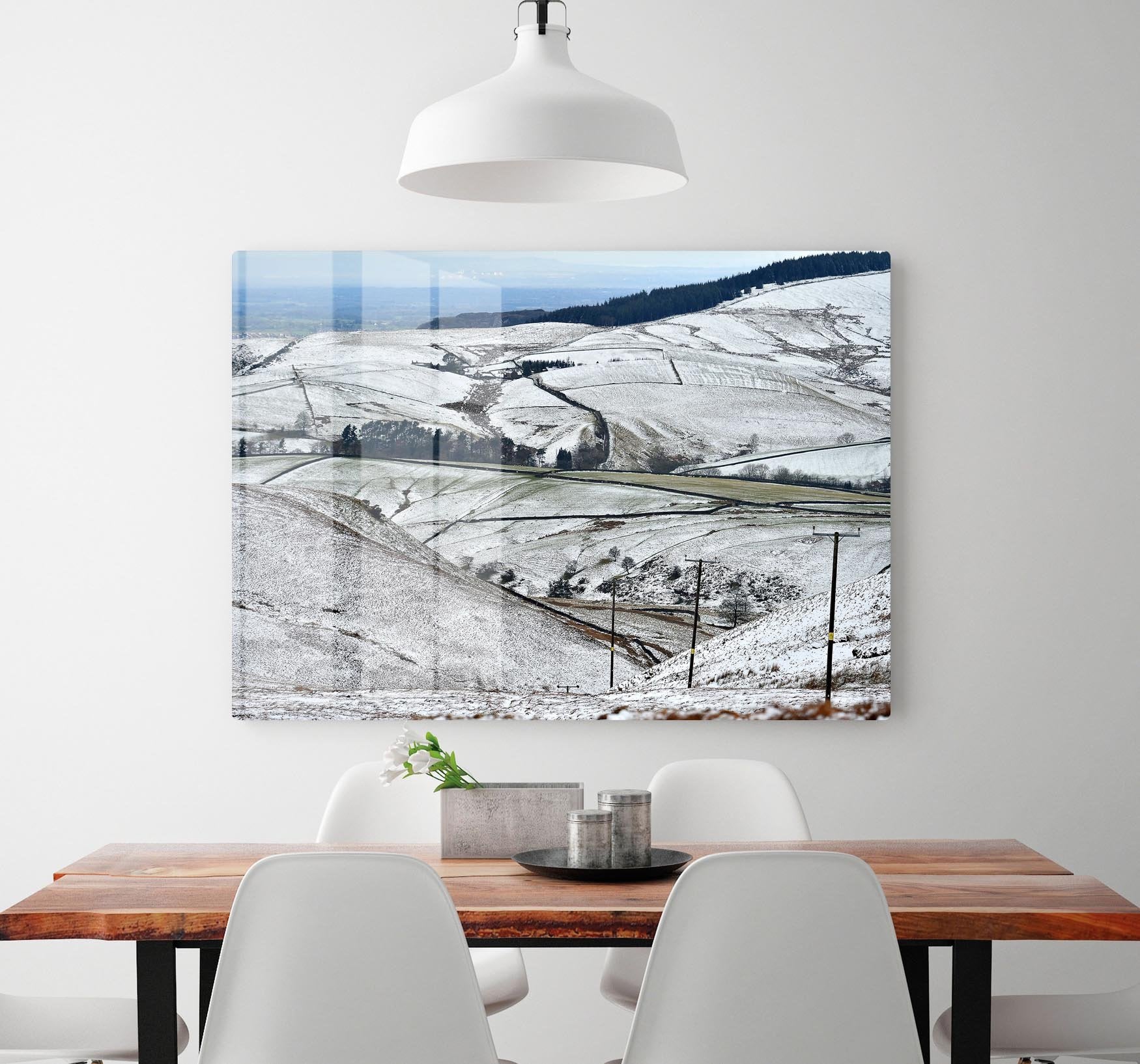 Snow in the Peak District HD Metal Print - Canvas Art Rocks - 2