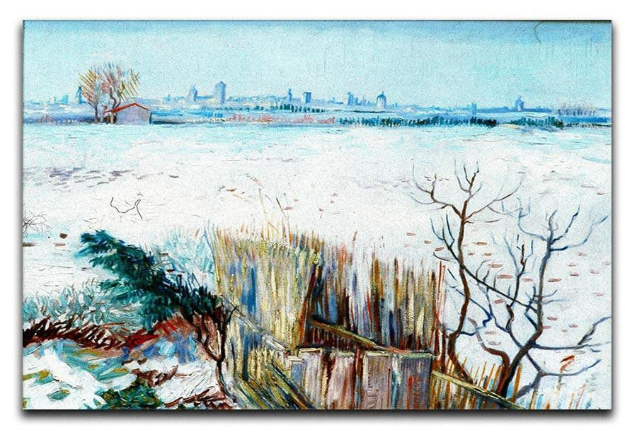 Snowy Landscape with Arles in the Background by Van Gogh Canvas Print & Poster  - Canvas Art Rocks - 1