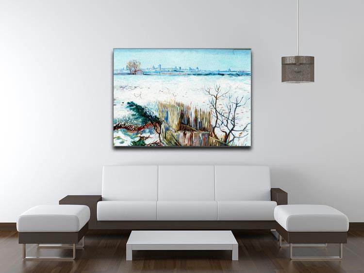 Snowy Landscape with Arles in the Background by Van Gogh Canvas Print & Poster - Canvas Art Rocks - 4