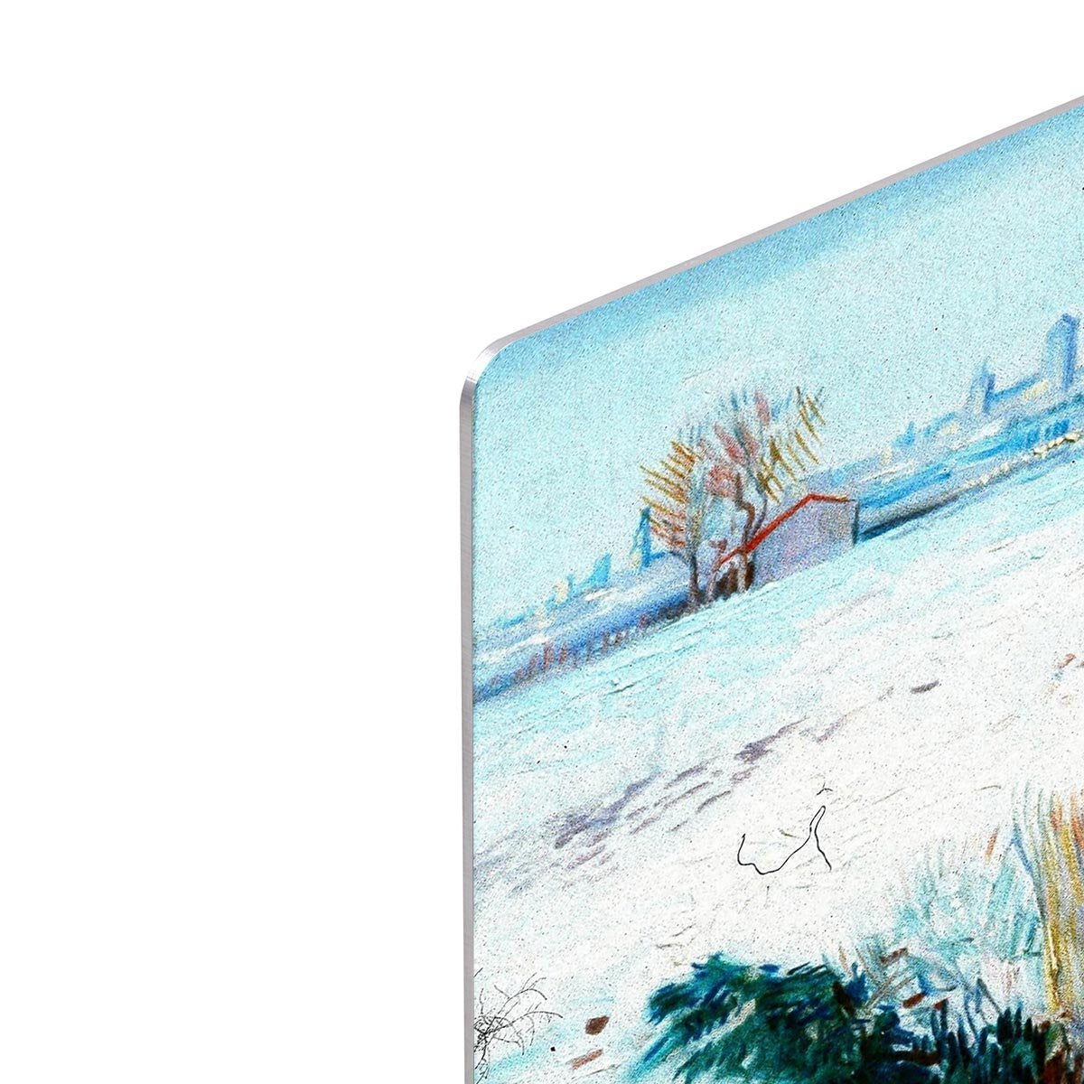 Snowy Landscape with Arles in the Background by Van Gogh HD Metal Print