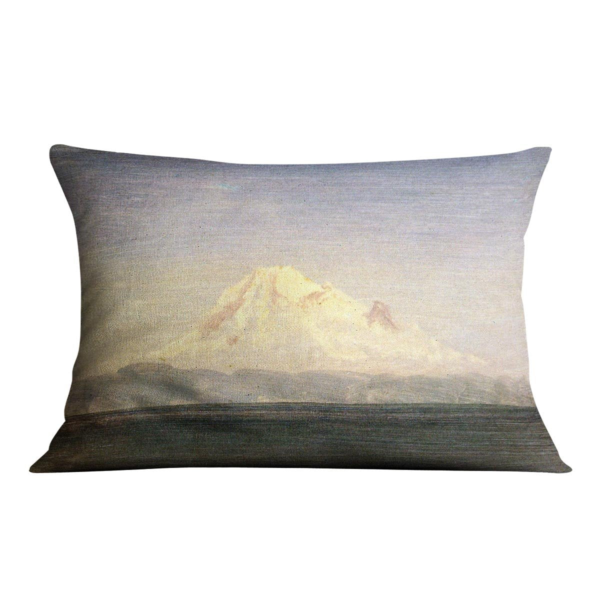 Snowy Mountains in the Pacific Northwest by Bierstadt Cushion - Canvas Art Rocks - 4