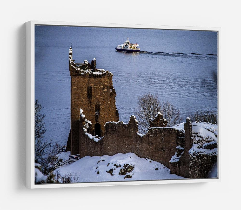 Snowy Urquhart Castle HD Metal Print - Canvas Art Rocks - 7