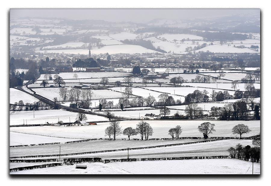 Snowy fields of Wales Canvas Print or Poster - Canvas Art Rocks - 1
