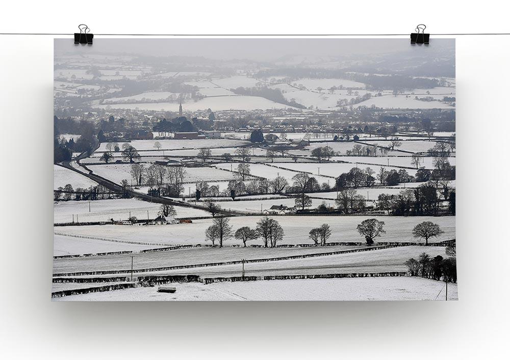 Snowy fields of Wales Canvas Print or Poster - Canvas Art Rocks - 2